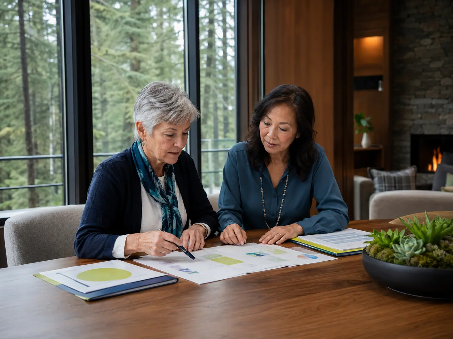 Oregon senior-care quality leaders reviewing an improvement plan